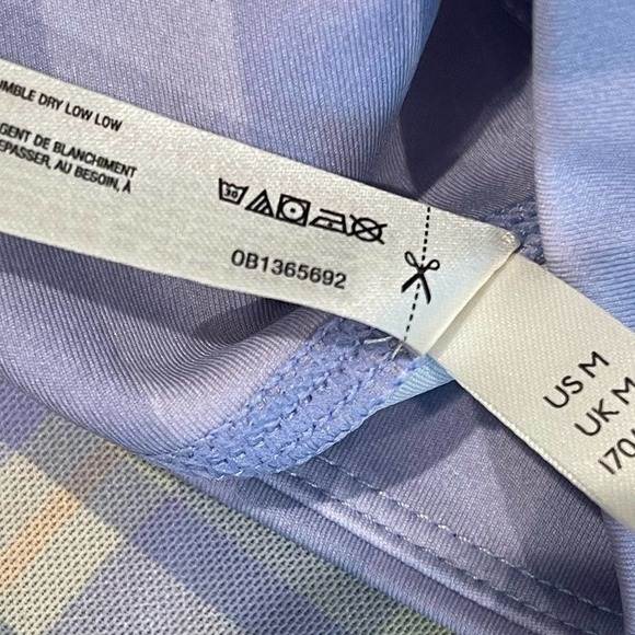 Free People FP Movement Lilac & Green Plaid Leggings Size M NWOT - Picture 11 of 12